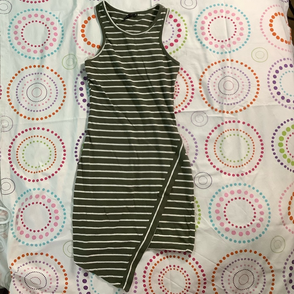 Pink Blossom striped mini dress